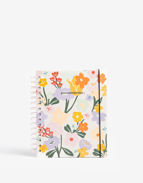 Anotadores Cuadernos y Memos Cuaderno Tapa Dura Estampado Con Espiral. - Combinacion Multicolor