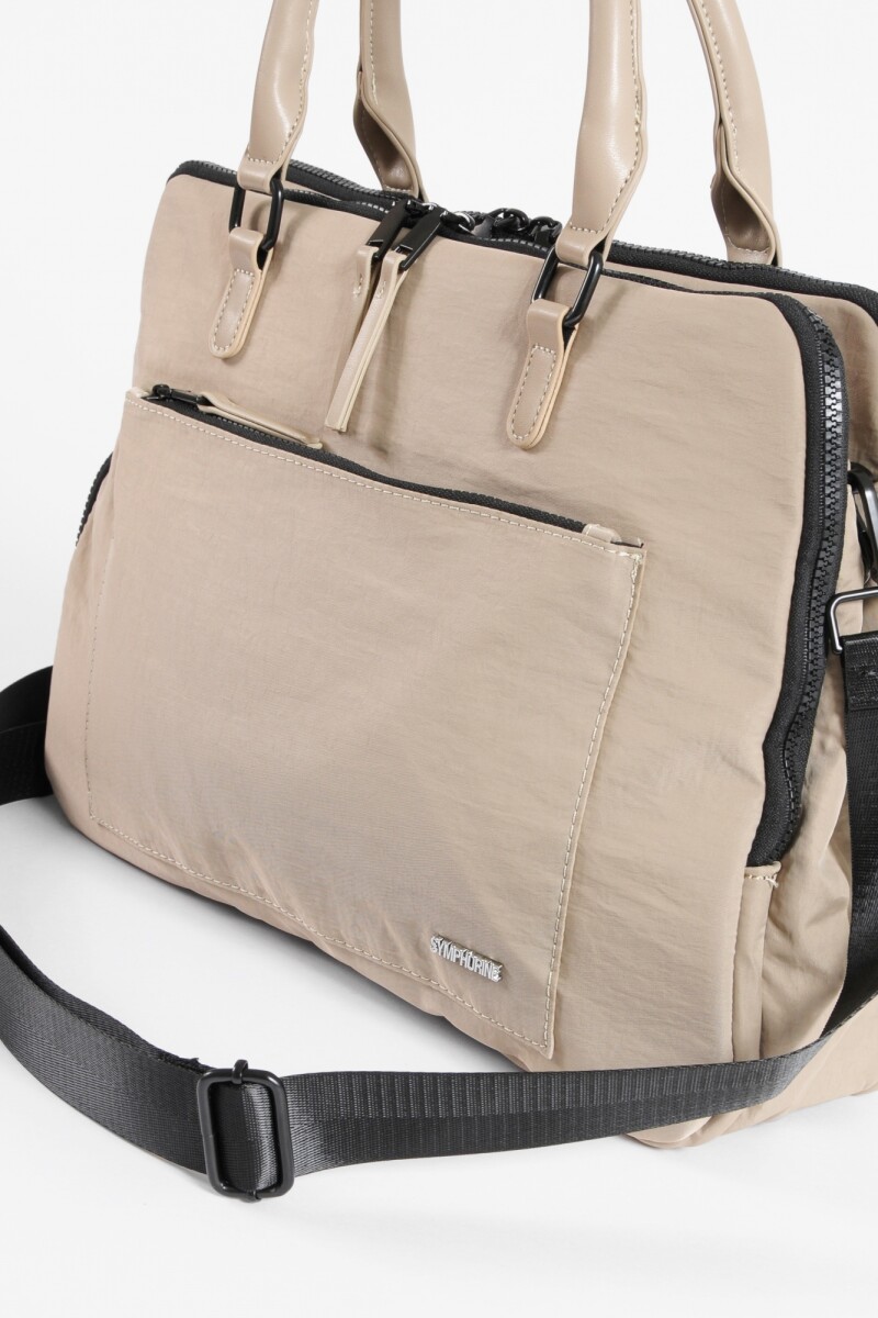 Cartera briefcase porta laptop topo