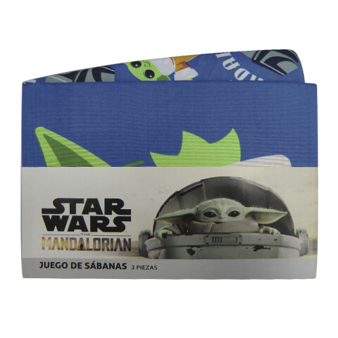 Juego Sábanas 1 Plaza Baby Yoda Microfibra U