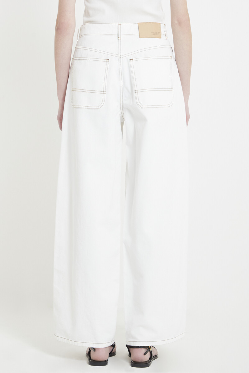 Pantalón gabardina Blanco