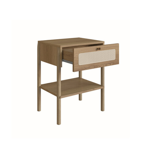 Mesa de Luz Oslo - 1 Cajon Natural con tejido
