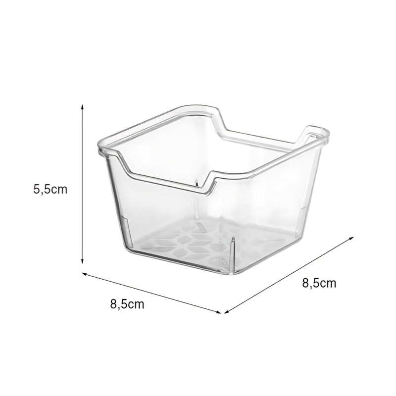 Organizador de acrílico 8,5 x 8,5 cm TRANSPARENTE