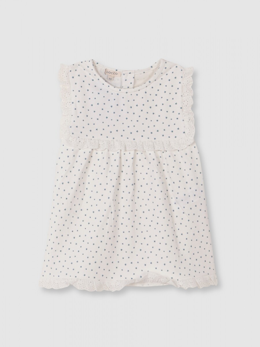 Pijama Punto Estampado Azul
