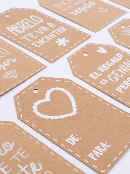 ETIQUETAS PARA OBSEQUIOS SET x 10 ESTAMPADO 1