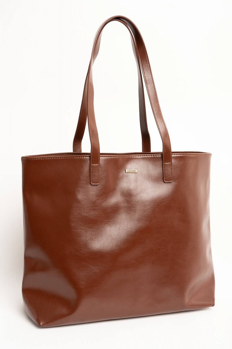 Travel Bag Cuero Vegano - Chocolate 