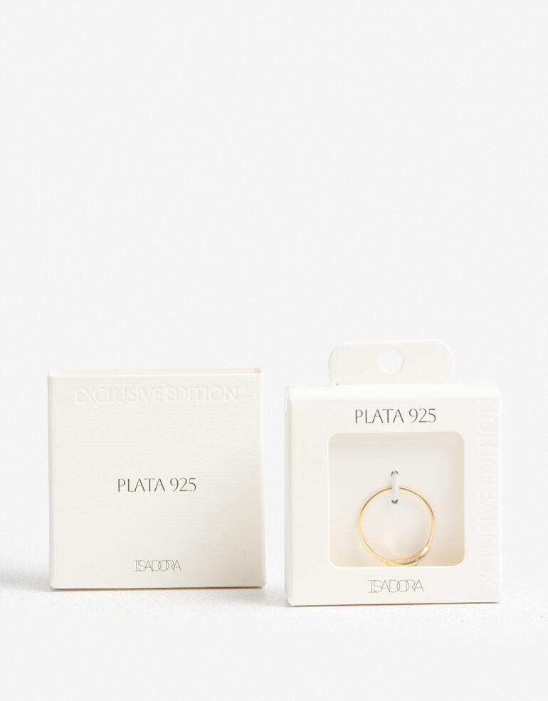 Anillos Chicos Strass Anillo Plata 925 - Dorado