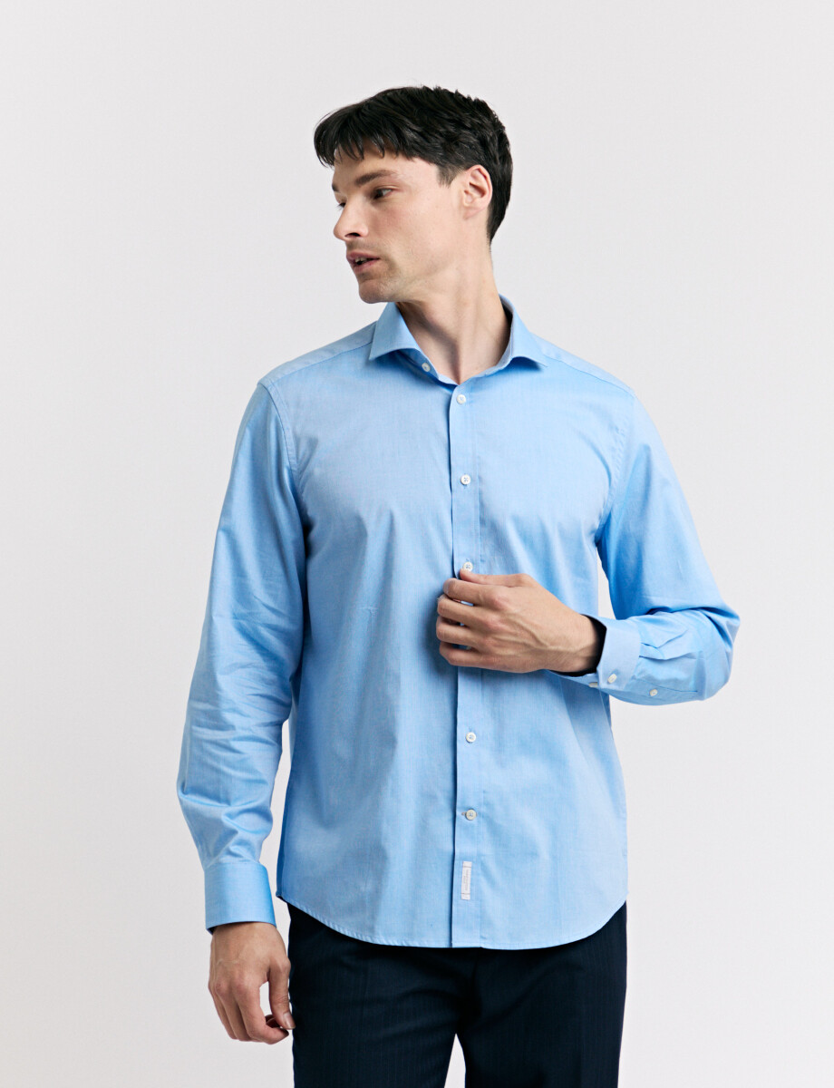 012652 CAMISA HARRINGTON SELECT Celeste Oscuro