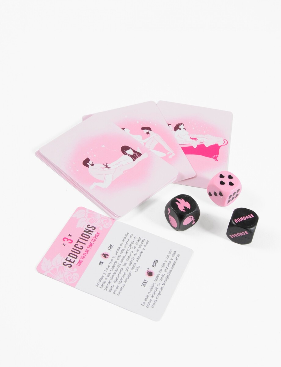 Les Amants: juego de cartas con dados - rosa 