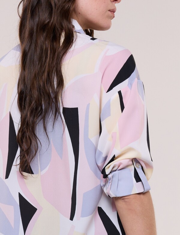 Blusa Estampado Abstracto MULTI/ROSA