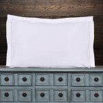 Funda Finezza 400 hilos Blanco con Bordado Gris 50x70cm