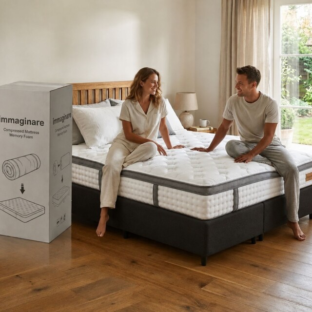 SOMMIER QUEEN EN CAJA DUBAI DORMITORIO HÍBRIDO RESORTES SOMMIER QUEEN EN CAJA DUBAI DORMITORIO HÍBRIDO RESORTES