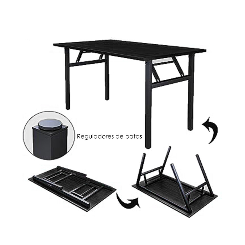 Escritorio plegable 1.20m Marrón oscuro