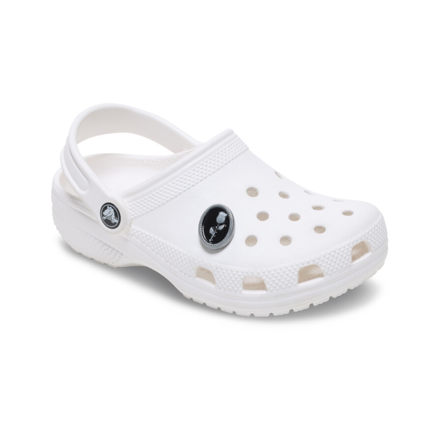 Jibbitz Silver Rose Emblem Multicolor