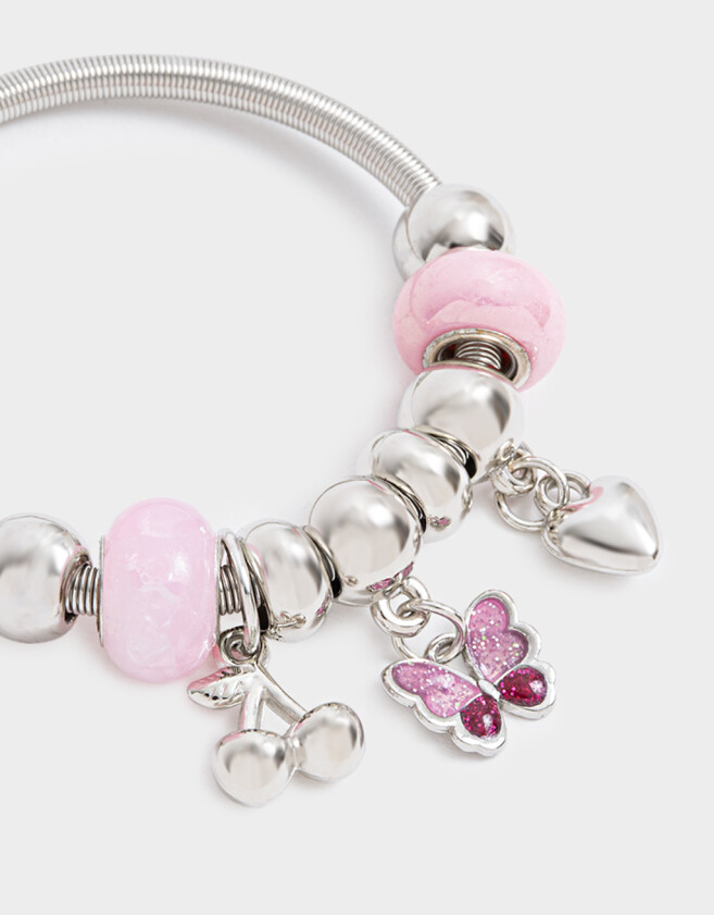 Pulseras Infantiles Mariposas Pulsera Con Mariposas - Plateado