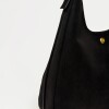 Bolso Raw en efecto gamuza Negro