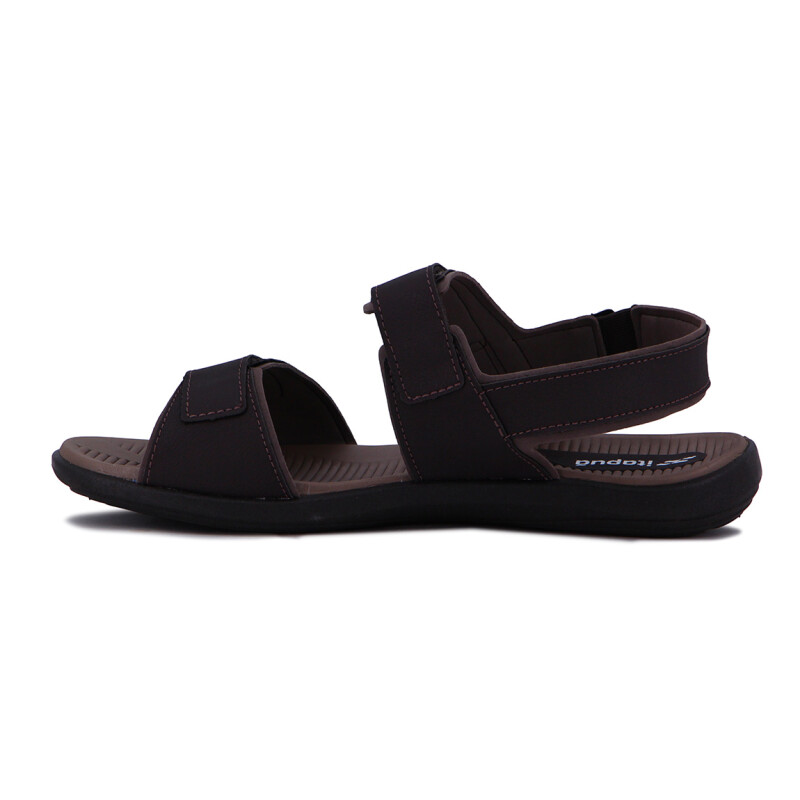 Sandalia Hombre Country Dos Tiras Con Velcro Cafe