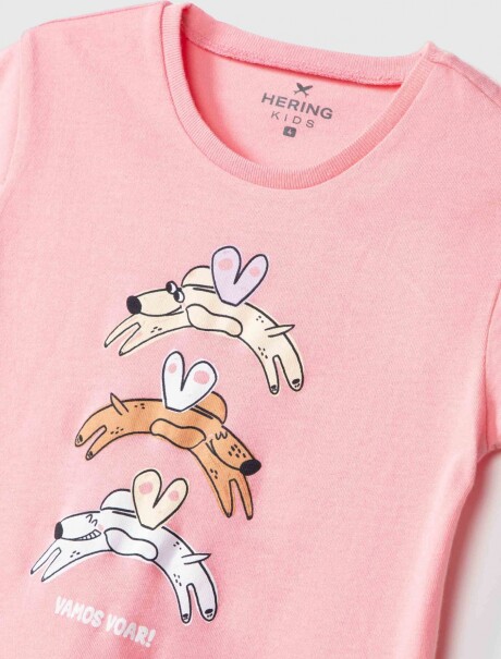 BLUSA INFANTIL CON ESTAMPA ROSA CLARO