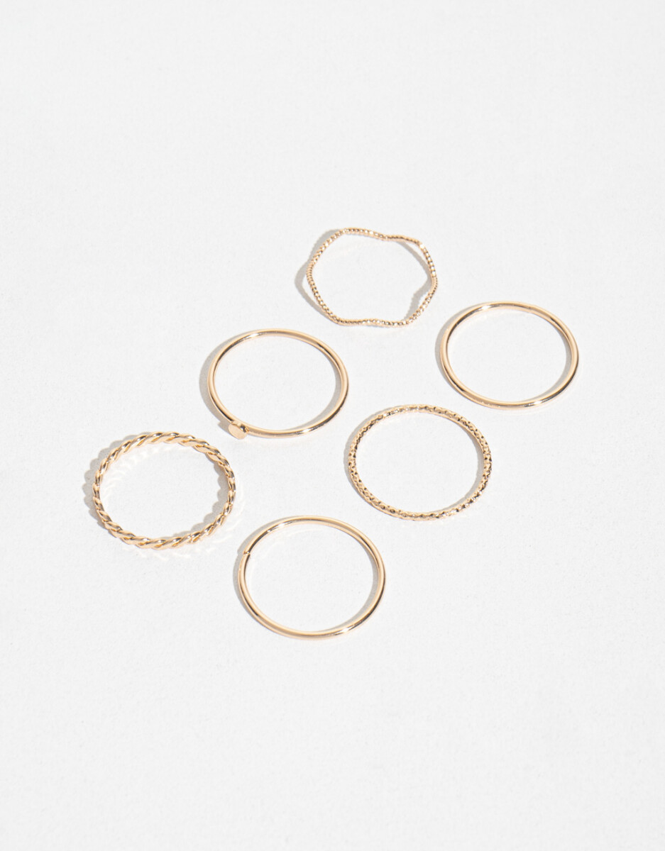 Anillos Set Metal Delicado 