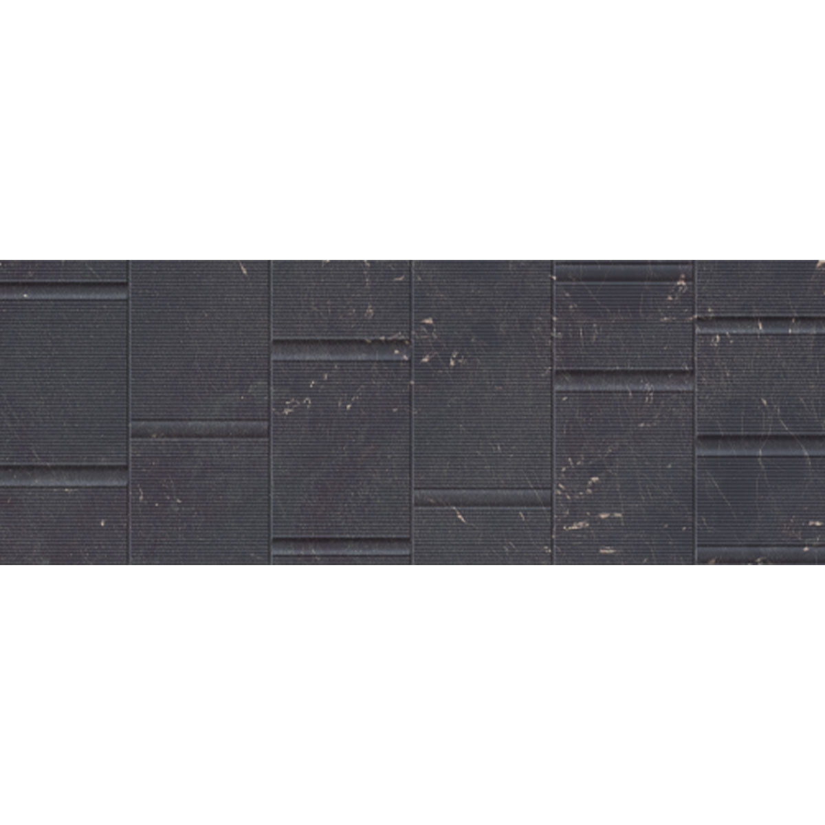 PORCELANATO PARA PISO Y PARED DE 45X120 REVESTIMIENTO DECORADO NEGRO MATE MARMOLADO RECTIFICADO SERIE BROOKLYN PORCELANOSA - GAMAS DE NEGRO 