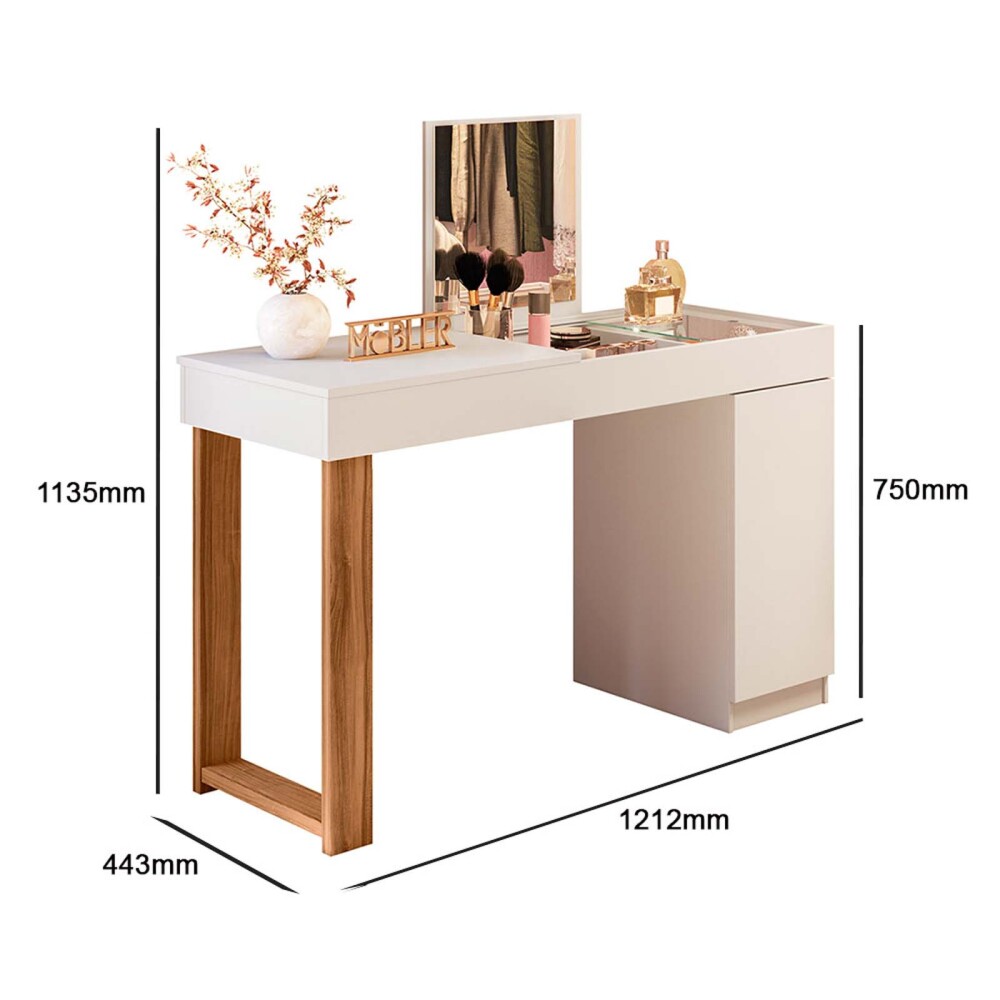 ESCRITORIO TOCADOR MDF MARRON UMPI