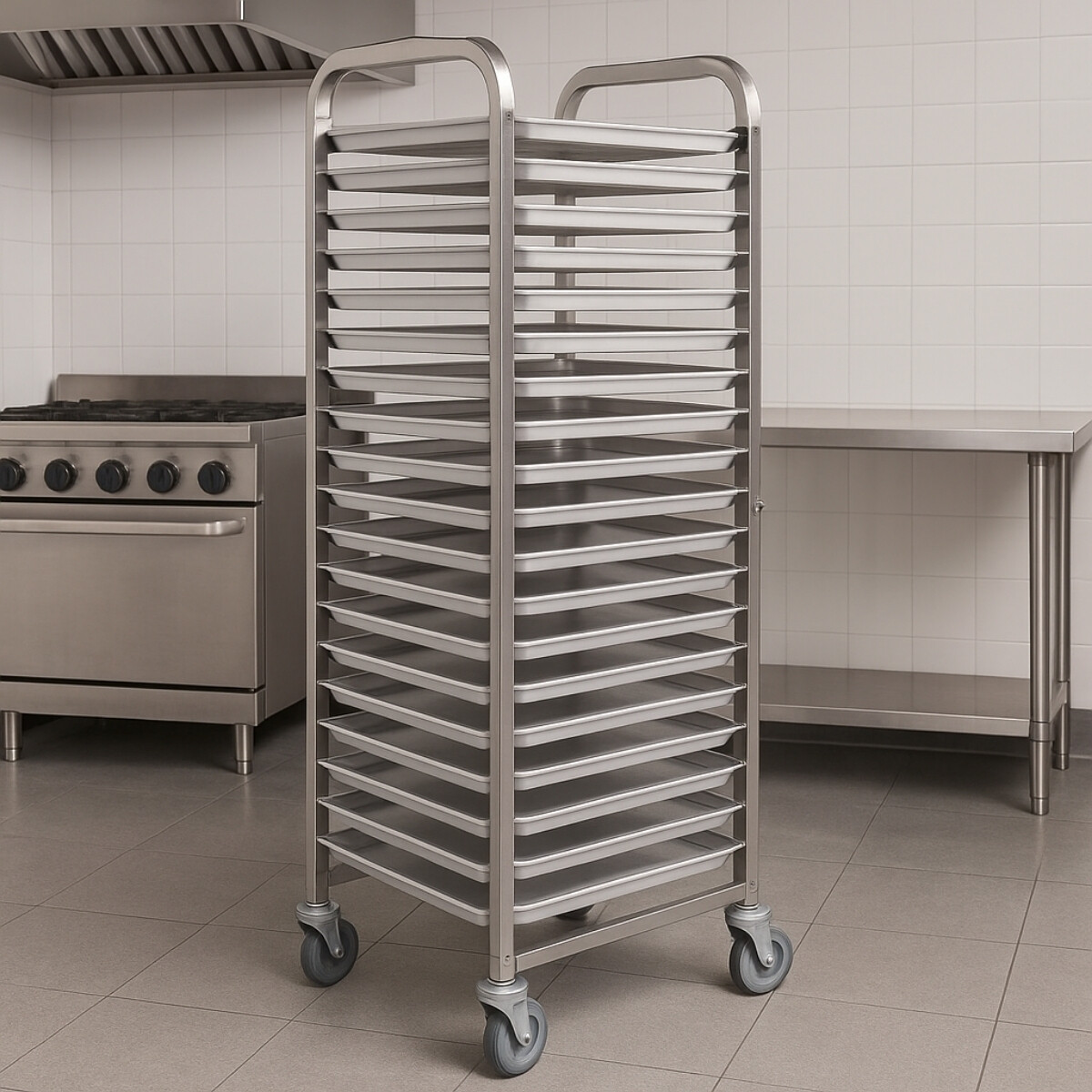 Carro Gavillar 16 Niveles para Bandejas Gastronómicas 1/1 