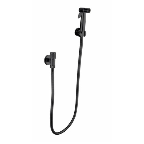 Griferia Ducha Higienica Exterior Negro Mate Agua Fria 000