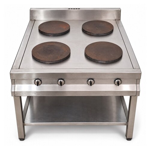 Cocina eléctrica industrial de 4 placas con base Cocina eléctrica industrial de 4 placas con base