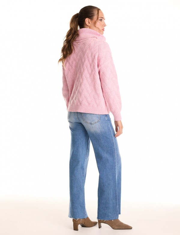 Buzo Cuello Volcado ROSA