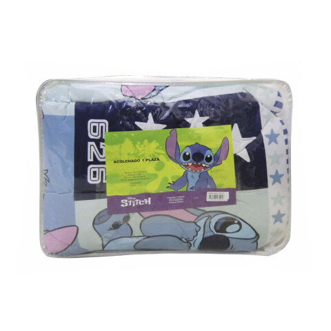 Acolchado Infantil Stitch 1 Plaza 100% Microfibra Stitch