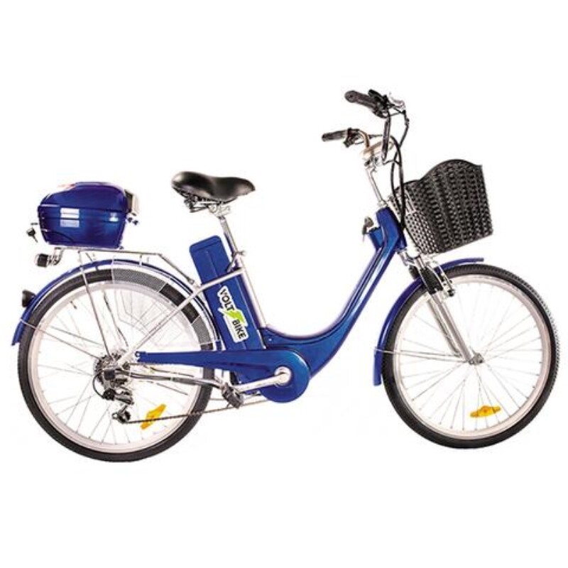 Bicicleta Electrica Voltbike Clasica New Bateria Litio Azul