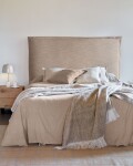 Cabecero desenfundable Tanit de lino beige para cama de 180 cm