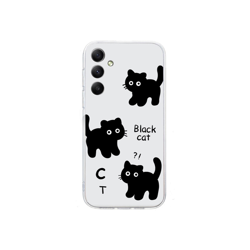 Protector para Samsung Galaxy A06 transparente diseño gatos Protector Para Samsung Galaxy A06 Transparente Diseño Gatos