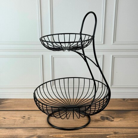 Frutera Doble Piso Metálica Alto 36cm x Ø 25cm Frutera Doble Piso Metálica Alto 36cm x Ø 25cm