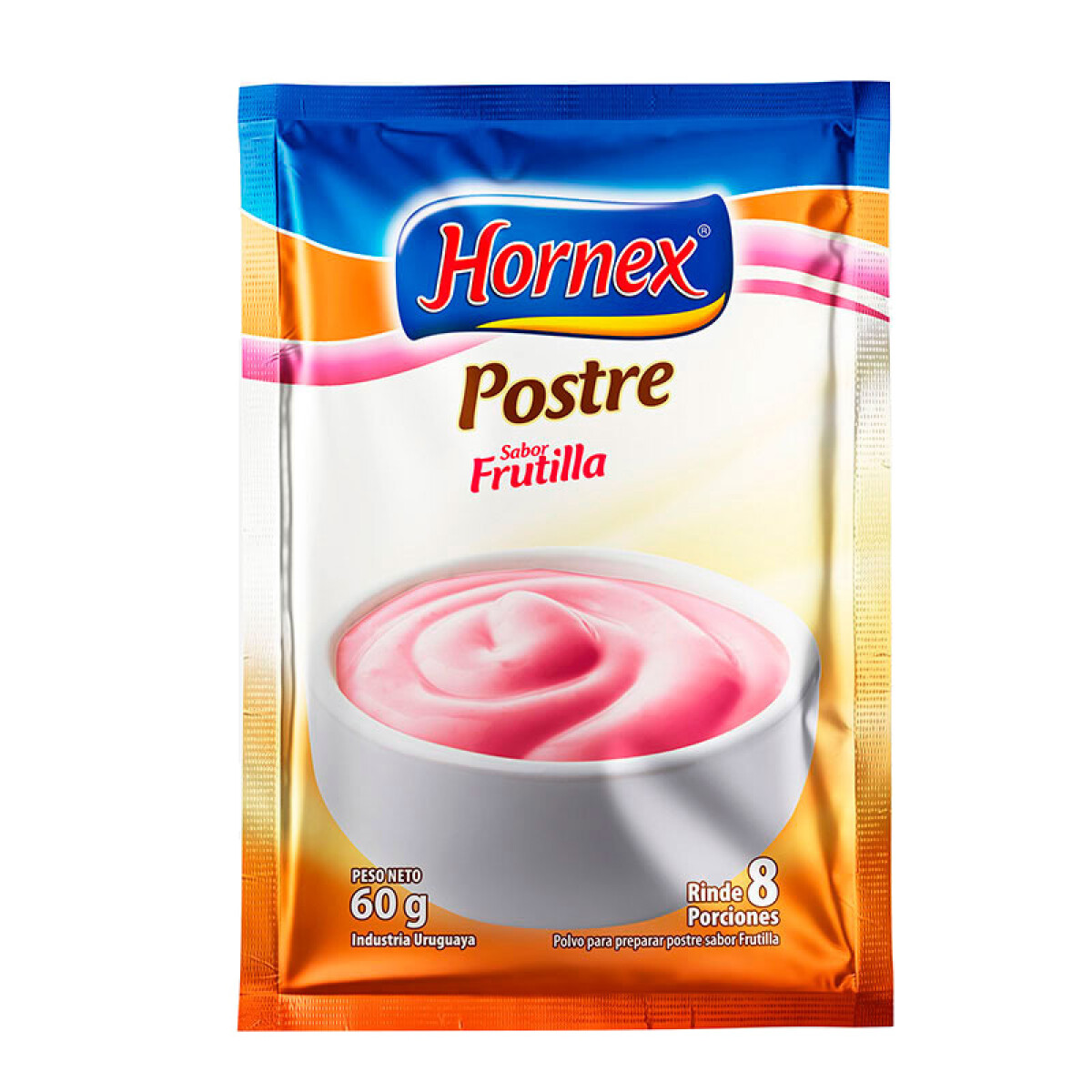 Postre HORNEX 60grs rinde 8 porciones - Frutilla 