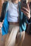 Campera agua reversible Azul petróleo