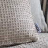 Funda de almohadón algodón 45x45cm Beige Waffle