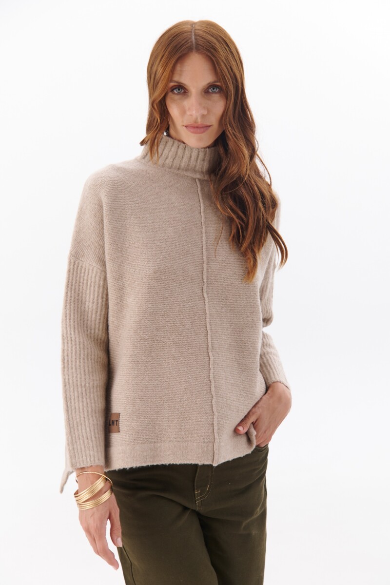 SWEATER ESCOTE V BEIGE