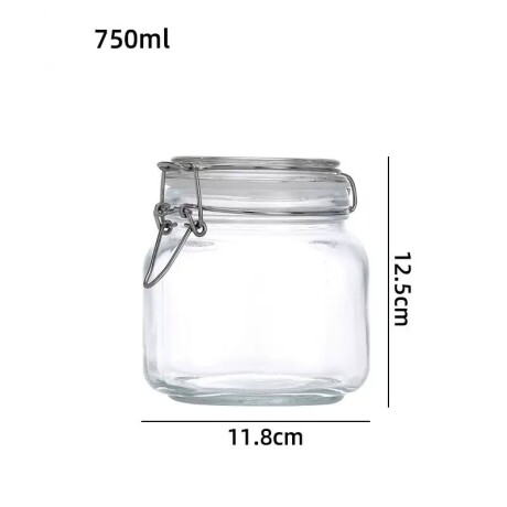 Frasco de Vidrio Hermético Multiuso con Tapa y Cierre Metálico 750ML Frasco de Vidrio Hermético Multiuso con Tapa y Cierre Metálico 750ML