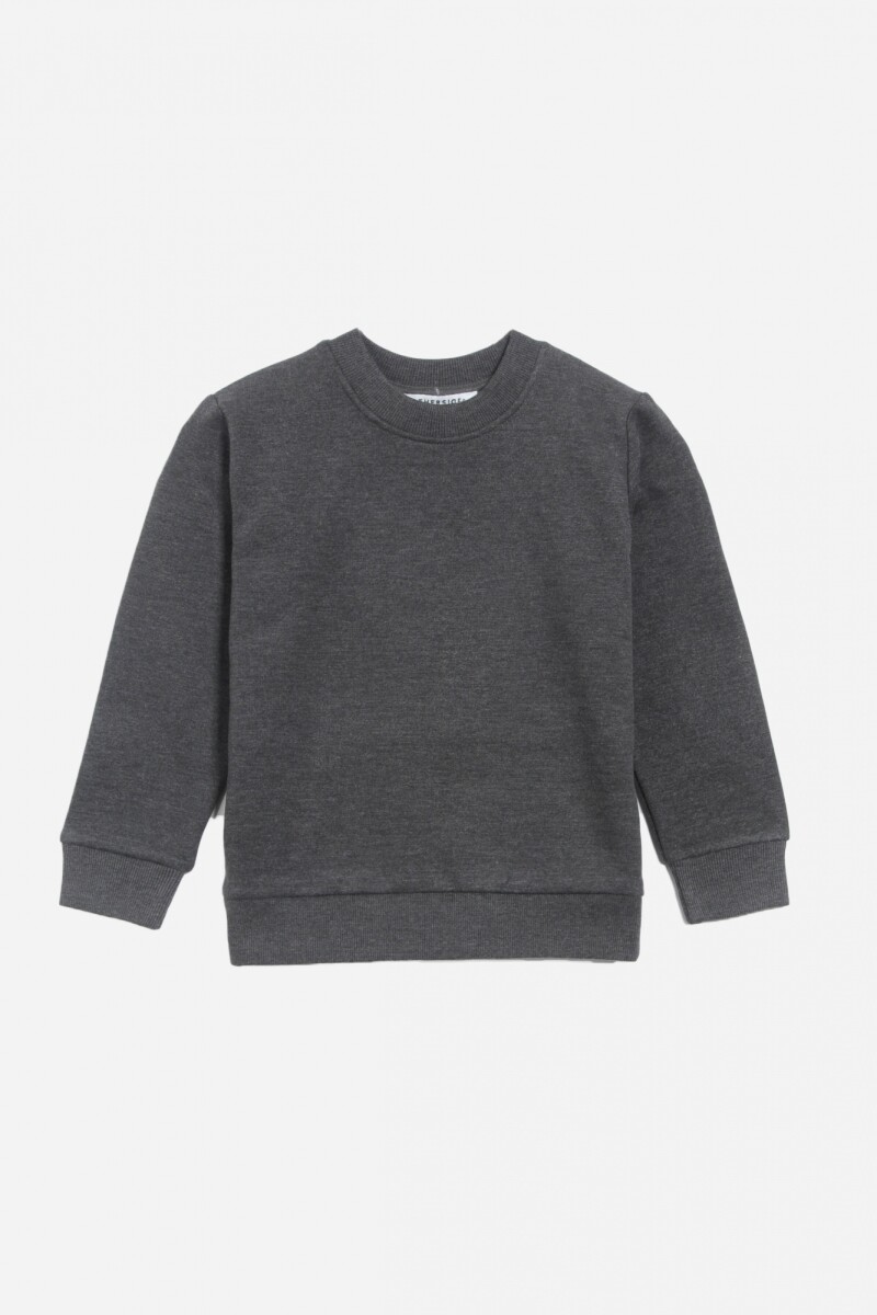 Sweatshirt cuello a la base GRIS OSCURO