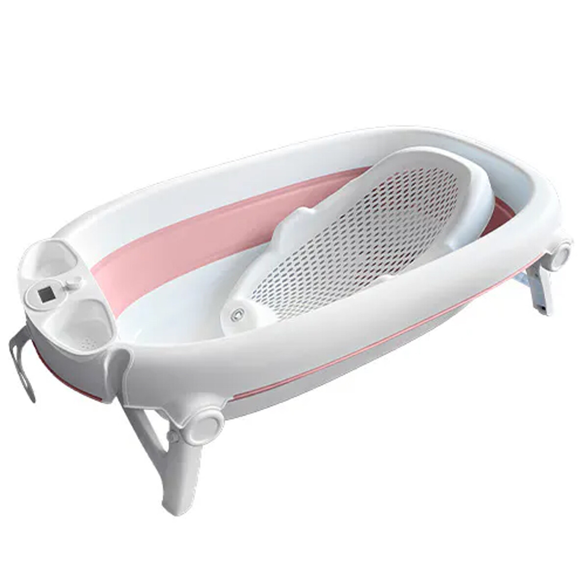 Bañera Plegable Carestino Hawaii con Reductor y Display 50L - Rosa 