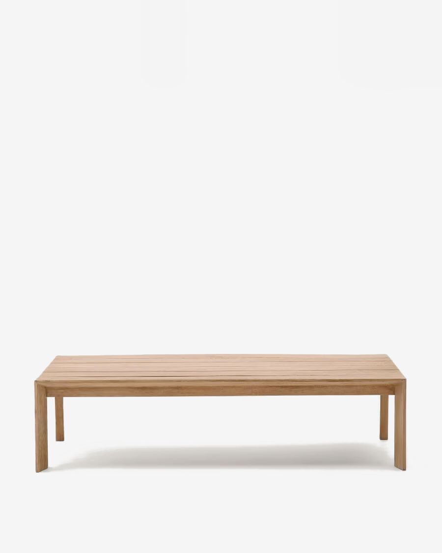 Mesa de centro Ambra de madera maciza de acacia con acabado claro 82,5 x 140 cm FSC 100% Mesa de centro Ambra de madera maciza de acacia con acabado claro 82,5 x 140 cm FSC 100%