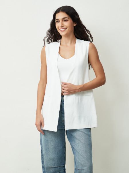 CHALECO CASCADA BLANCO