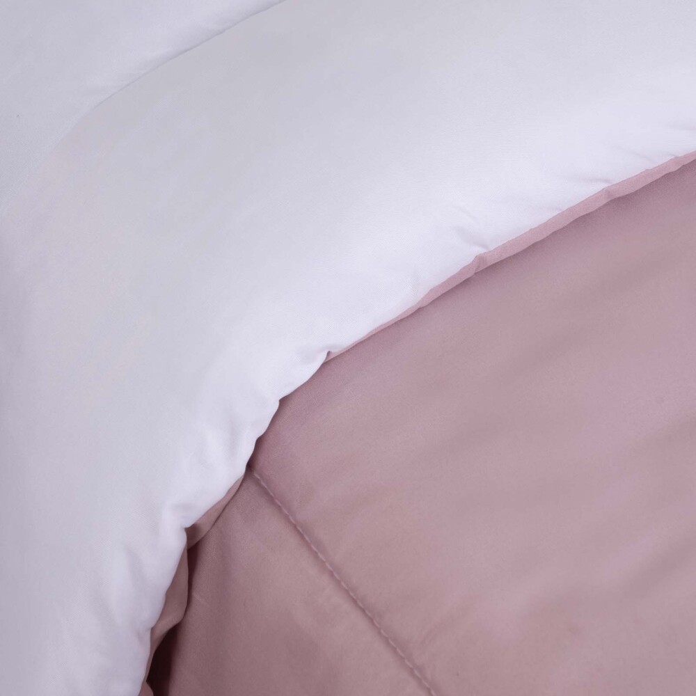 ACOLCHADO 2 PLAZAS MICROFIBRA ROSA DUO REVERSIBLE