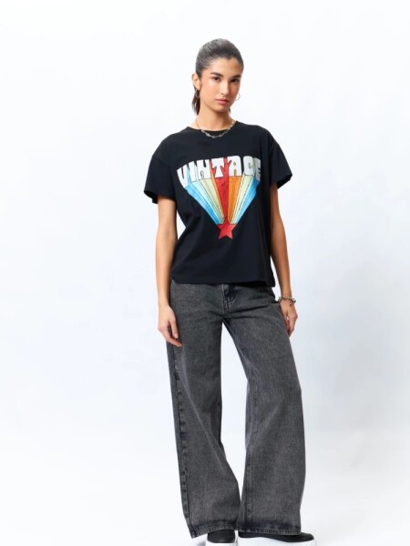 T-SHIRT P.CAKE VINTAGE NEGRO