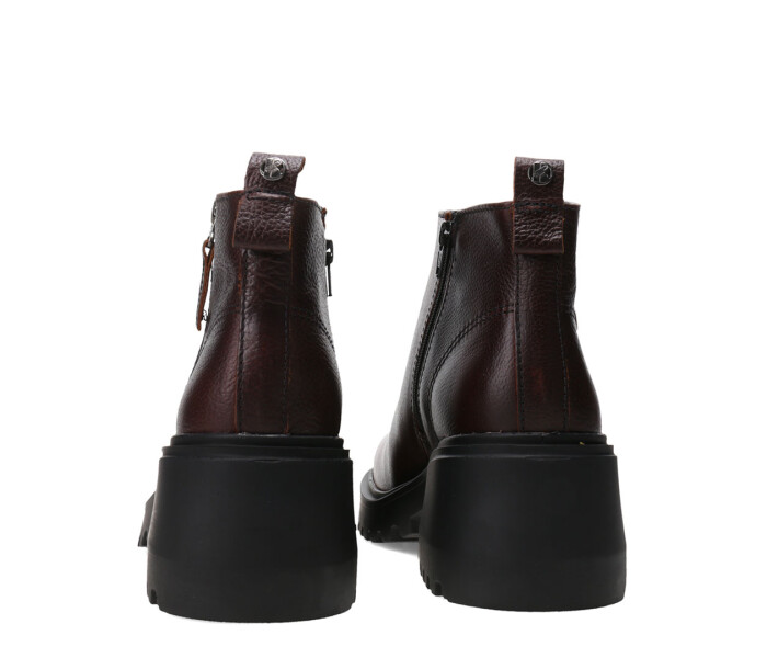 Bota de Mujer Bottero Caña Baja Con Cierre Bordó