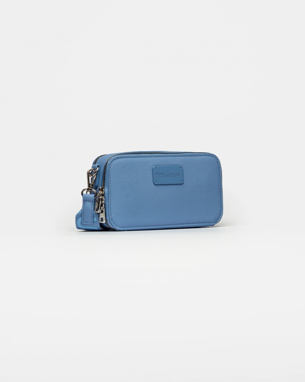 Bandolera New Penny en efecto cuero saffiano Coast Blue