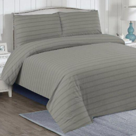 Juego de Sábanas Cotton Flor 2 Plazas GRIS