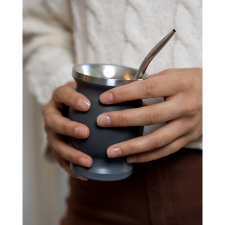 Set Termo De 500ml Mate Y Bombilla Selecta Negro