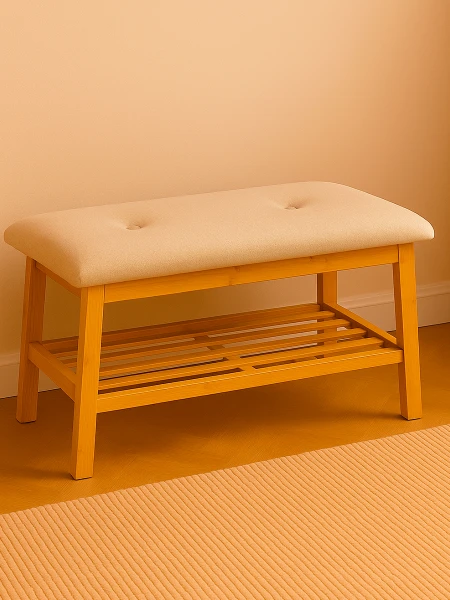 BANCO PIE DE CAMA BEIGE