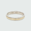 Par de alianzas MOON de plata 925 con cinta gruesa de oro amarillo Par de alianzas MOON de plata 925 con cinta gruesa de oro amarillo